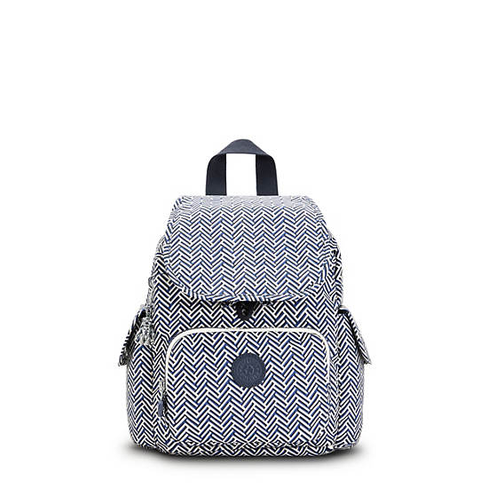 Kipling City Pack Mini Printed Ryggsekk Hvite | NO 1721LI